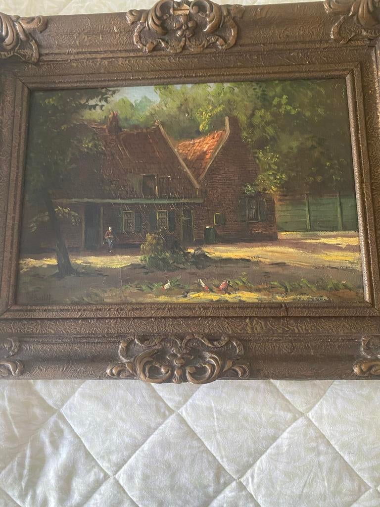 Schilderij J.H. Buskop 1907, Antiek en Kunst, Kunst | Schilderijen | Klassiek, Ophalen of Verzenden