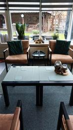 Te koop vier kleine fauteuils., Huis en Inrichting, Fauteuils, Ophalen, Gebruikt, 75 tot 100 cm, Stof