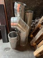 Dubbelwandige RVS kachelpijp, Gebruikt, Houtkachel, Ophalen of Verzenden, Inbouw