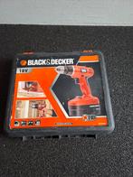 Black & Decker 18V Boor- en Schroefmachine met Koffer, Ophalen of Verzenden, Gebruikt, Minder dan 400 watt, Boor- en Schroefmachine