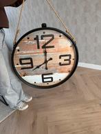 Industriële klok, Huis en Inrichting, Woonaccessoires | Klokken, Ophalen, Zo goed als nieuw, Wandklok