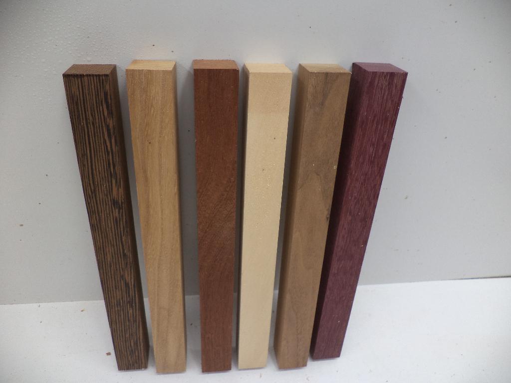 Set A 6 soorten balkjes oa noten purperhart wenge mahonie, Ophalen of Verzenden, Nieuw