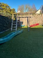 Houten speeltoestel met glijbaan en accessoires, Ophalen, Gebruikt, Glijbaan