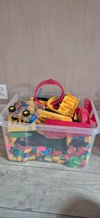 Grote bak met domino en parcours onderdelen, Ophalen