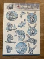 Uitdrukvel Amy Design - winter Kerst konijn haas eekhoorn, Ophalen of Verzenden, Nieuw, Kerst, Knipvel