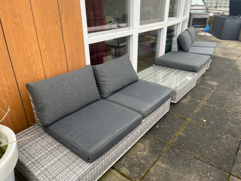 Loungeset Wicker, Tuin en Terras, Ophalen, 5 zitplaatsen, Kunststof, Gebruikt