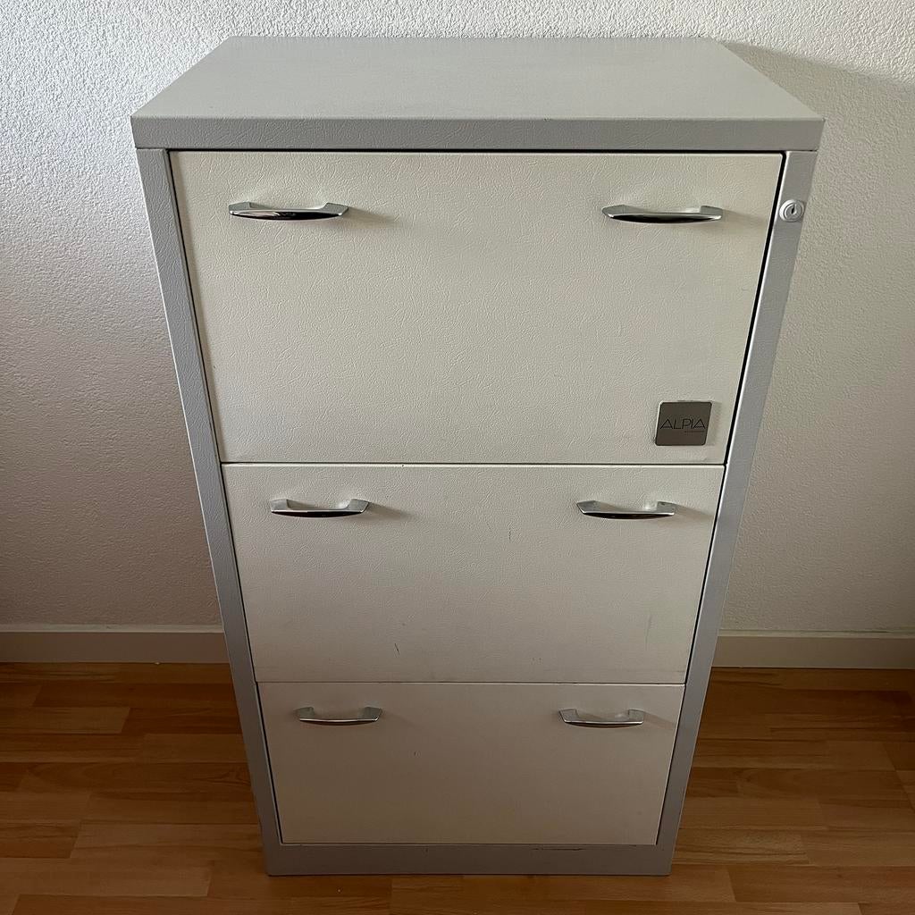 Vintage archiefkast, Ophalen, Gebruikt, 100 tot 150 cm, Meerdere deuren