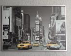 Schilderij New York Times Square Zwart-Wit met Geel, Ophalen