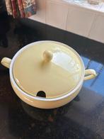 Botergele soepterrine met deksel, Maastrichts aardewerk, Ophalen of Verzenden