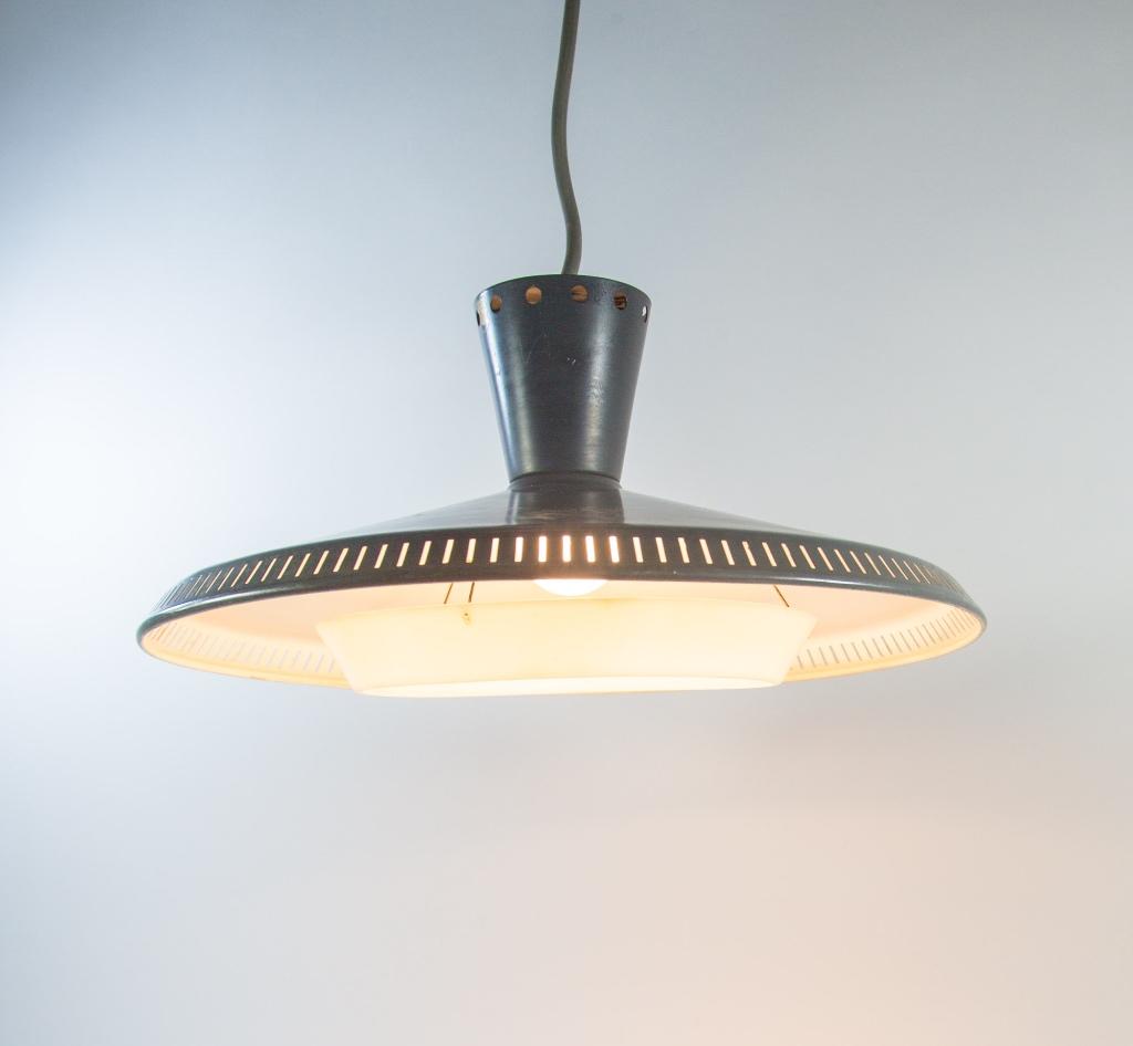 Plafondlamp Louis Kalff - NB92, Ophalen of Verzenden, Gebruikt, Metaal, Midcentury, space-age