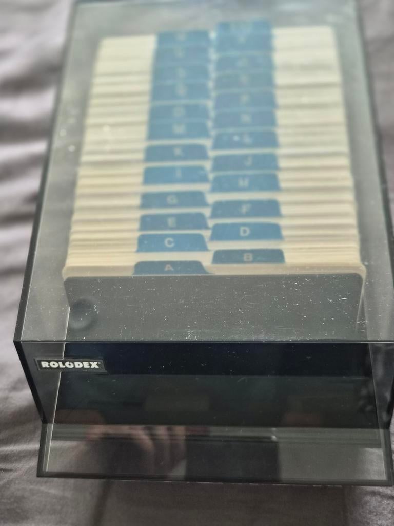 Rolodex adressenbak design retro vintage verzamelen, Ophalen of Verzenden