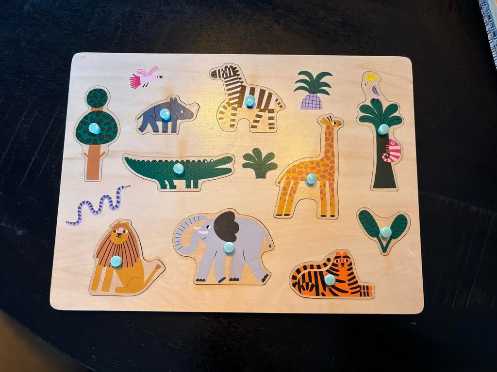 6 kinderpuzzels in zeer goede staat - rook- en diervrij huis, 2 tot 4 jaar, Ophalen of Verzenden, Zo goed als nieuw, Van hout