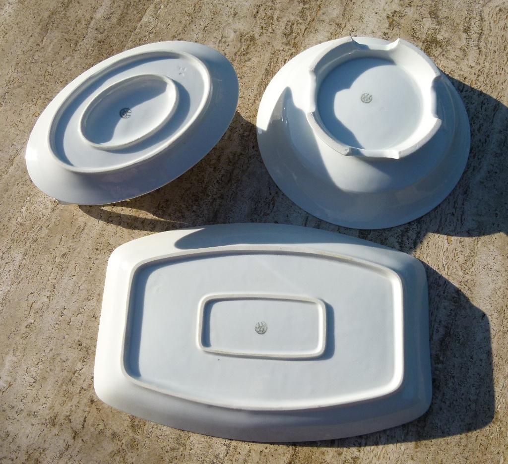 Prachtig Art Deco Jamin Servies Serveerschaal en Sauskan, Antiek en Kunst, Antiek | Servies los, Ophalen of Verzenden