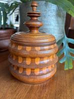 Houten tabakspot met deksel, Antiek en Kunst, Ophalen of Verzenden