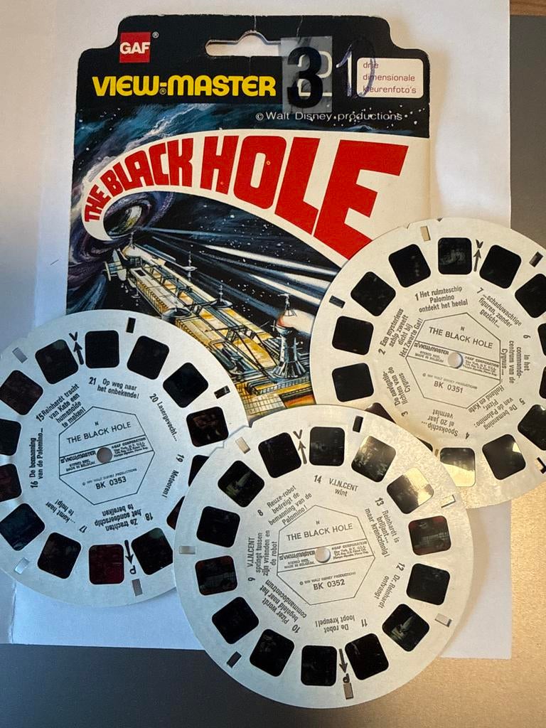 View-Master The Black Hole 3D kleurenfoto's, Ophalen of Verzenden, Gebruikt, Film, Overige typen