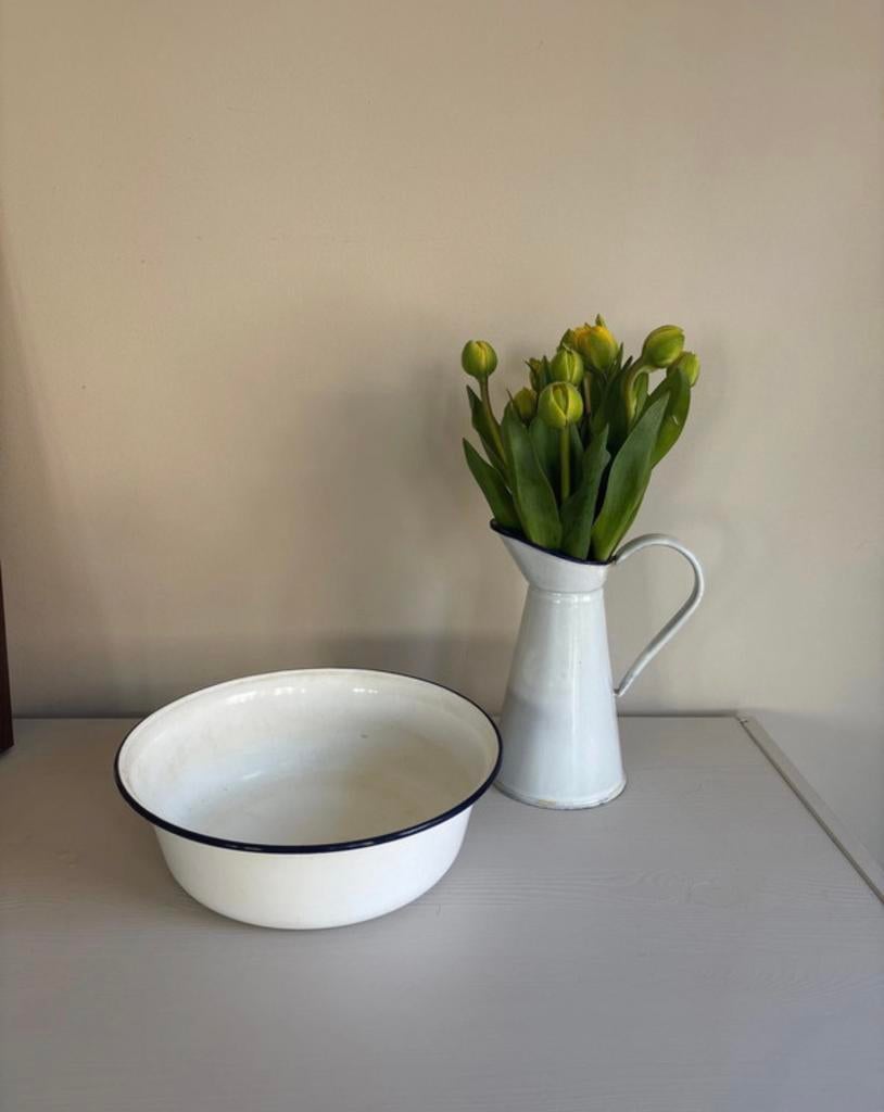 Emaille Lampetset, Antiek en Kunst, Ophalen of Verzenden