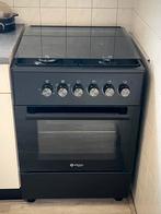 Zwart gasfornuis met oven +-2,5 jaar oud, merk Wiggo., Ophalen, 4 kookzones, Zo goed als nieuw, Gas