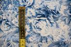 Coupon quilt 100% katoen stof - blauw wit bloemen #4013, Blauw, Nieuw, Ophalen of Verzenden, 30 tot 120 cm