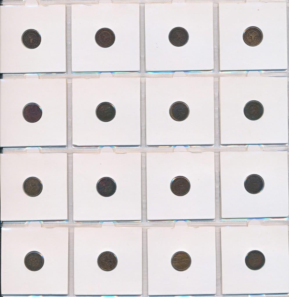 Nederland complete set halve cent 1891-1940 Wilhelmina 23pcs, Postzegels en Munten, Ophalen of Verzenden, Koningin Wilhelmina