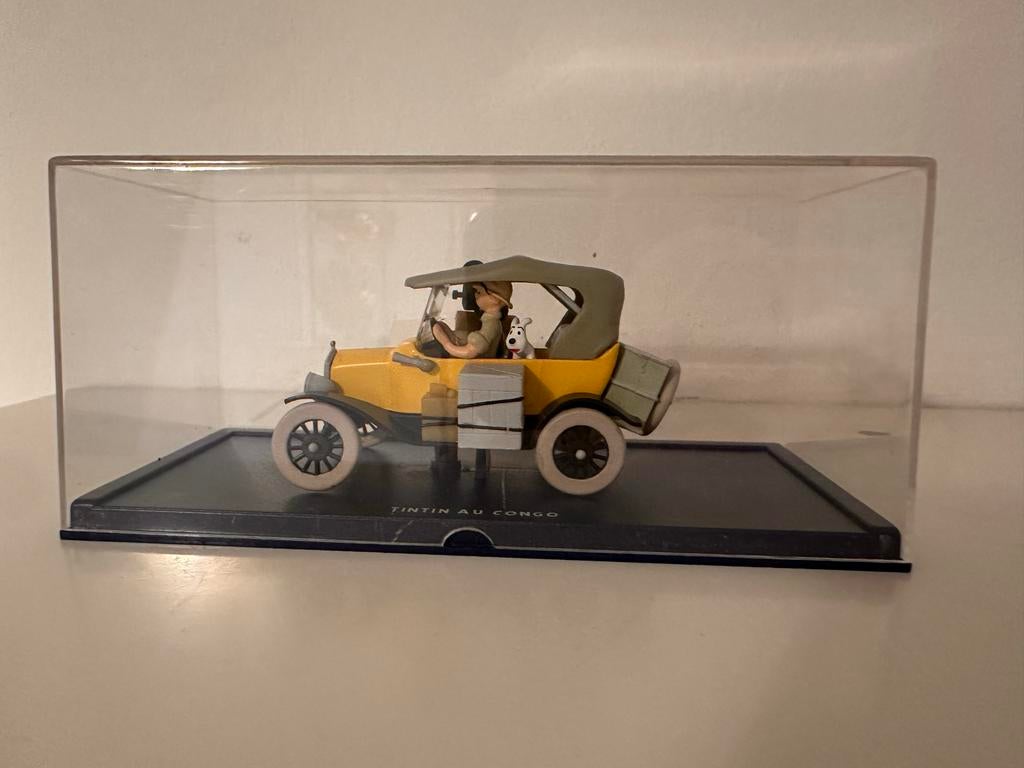 Kuifje modelauto: Tintin au Congo met Kuifje en Bobby, Hobby en Vrije tijd, Modelauto's | 1:43, Ophalen, Zo goed als nieuw, Auto