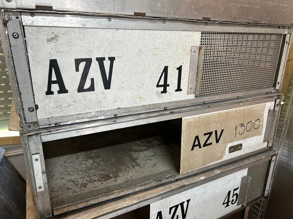 Vervoersmanden / opleer / jongen postduiven, Dieren en Toebehoren, Vogels | Hokken en Kooien, Ophalen, Gebruikt, Aluminium, Broedkooi of Kweekkooi