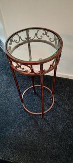 Bijzettafeltje, Ophalen, Gebruikt, Metaal of Aluminium, Rond