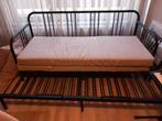 Bedbank Ikea metaal, Ophalen, 90 cm, Zwart, Tweepersoons