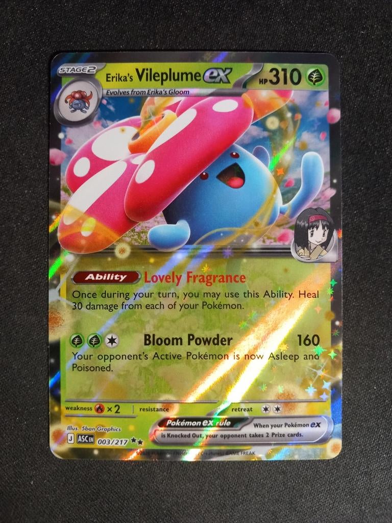 Erika's Vileplume ex 003/217 Ascended Heroes Ultra Rare NM, Verzenden, Zo goed als nieuw, Losse kaart, Foil