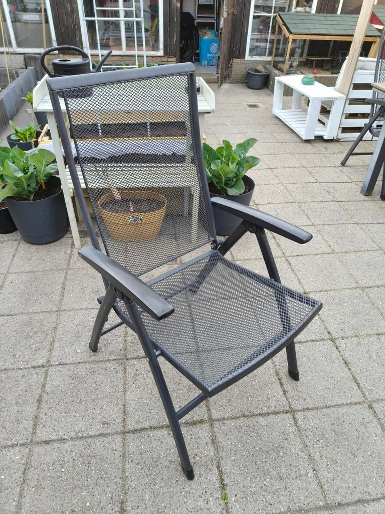 Royal garden 4 tuinstoelen, Tuin en Terras, Tuinstoelen, Gebruikt, Metaal, Verstelbaar, Ophalen