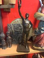 Bronzen Beeld: Atleet met Krans, gesigneerd 1937, Antiek en Kunst, Kunst | Beelden en Houtsnijwerken, Ophalen of Verzenden, Brons