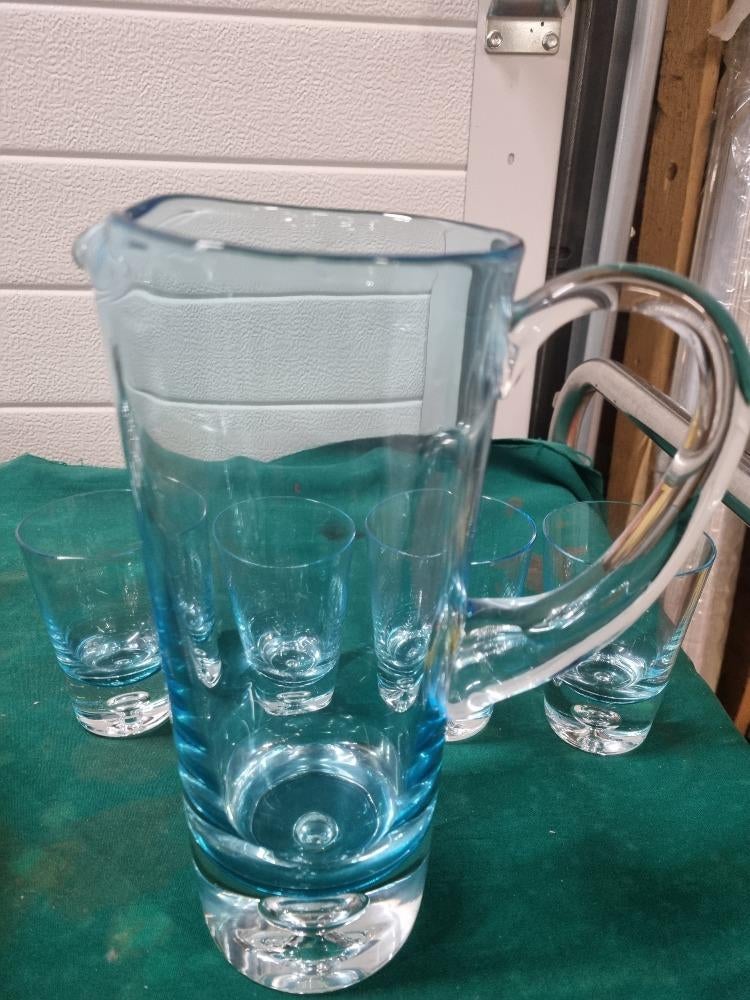 schenkkan met glazen kristal ing vintage, Ophalen of Verzenden, 'T Olde Gre-j, Info@toldegrej.nl, Endepoelstraat 20f Didam