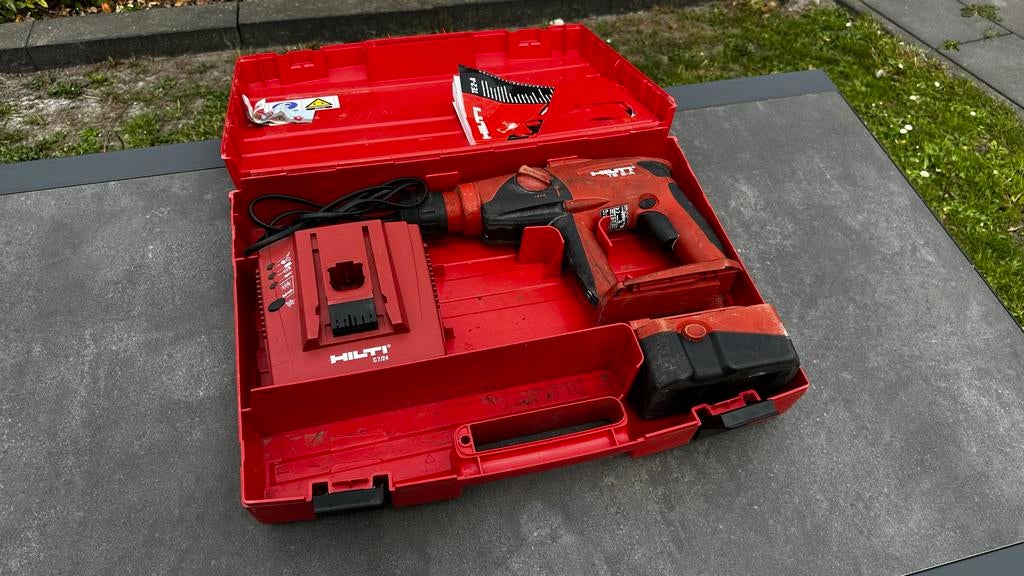Hilti TE 2-A Accu Boorhamer met Oplader en Koffer, Doe-het-zelf en Verbouw, Gereedschap | Boormachines, Ophalen, Gebruikt, Boor- en/of Breekhamer