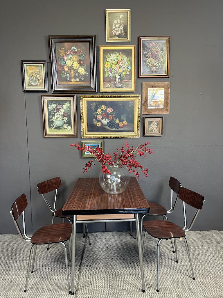 unieke collectie 9 Vintage bloemen schilderijen, Antiek en Kunst, Kunst | Schilderijen | Klassiek, Ophalen of Verzenden