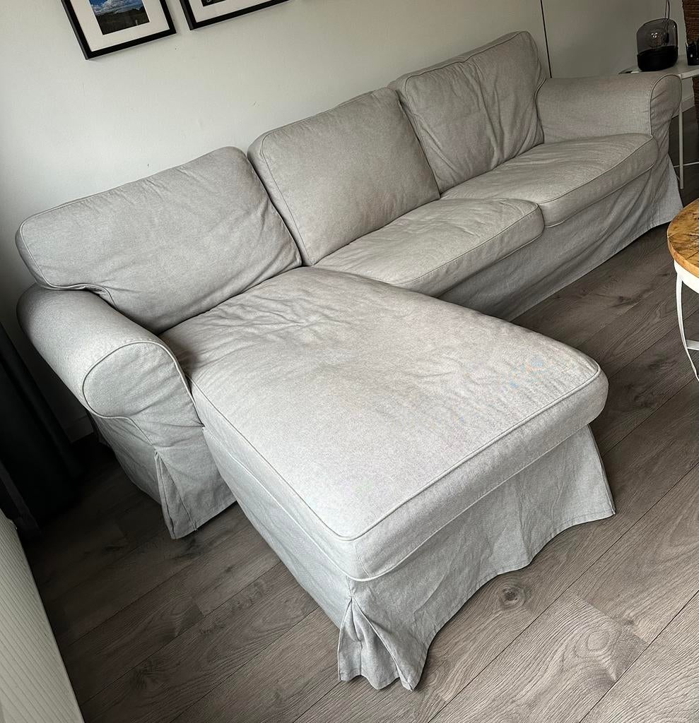 GRATIS  3 zits met chaise longue en 2 zits bank ektorp ikea, Ophalen, Gebruikt, 75 tot 100 cm