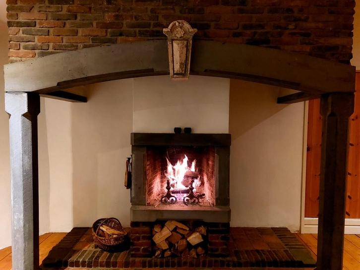 Open haard naar klassiek Frans model, Huis en Inrichting, Haarden, Gebruikt, Houthaard, Ophalen