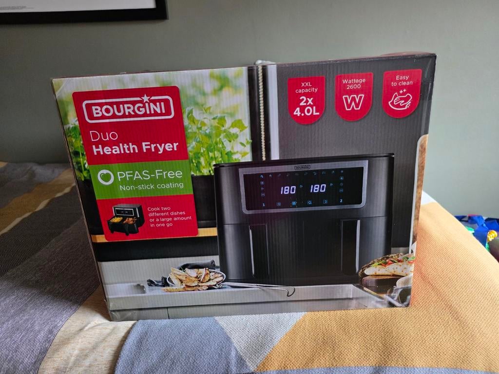Bourgini Duo Health Fryer XXL - Nieuw in doos, Ophalen of Verzenden, Nieuw, Airfryer XXL, 1500 gram of meer