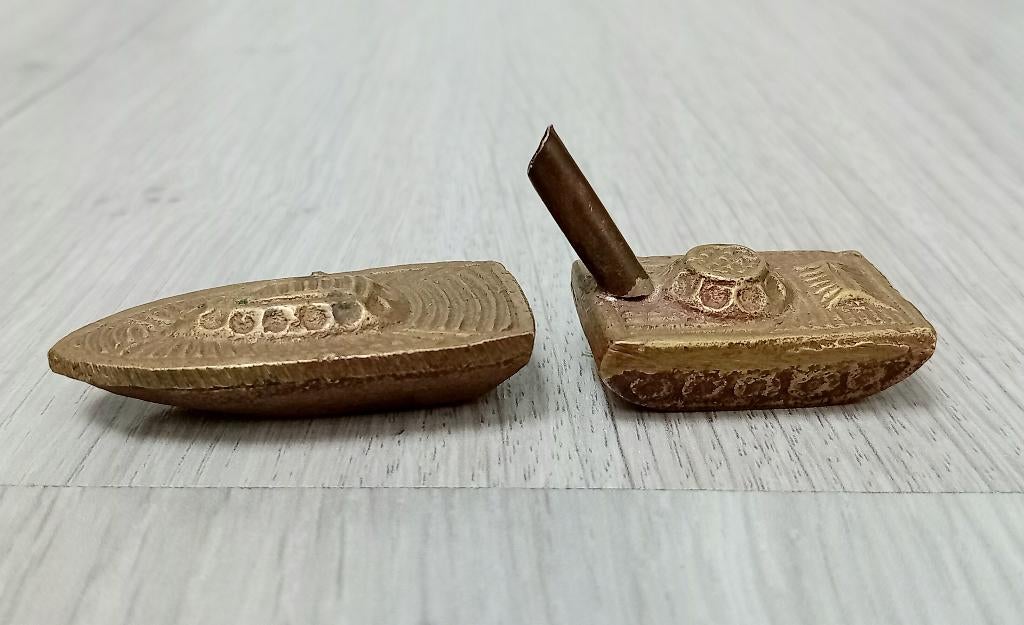 klein koperen tank en boot, Ophalen of Verzenden