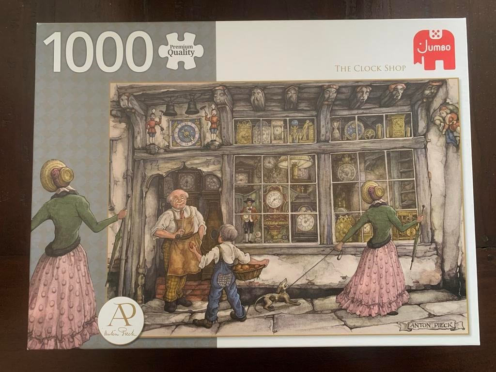Jumbo Anton Pieck De Klokkenwinkel 1000 stukjes puzzel, Ophalen of Verzenden, 500 t/m 1500 stukjes, Zo goed als nieuw, Legpuzzel