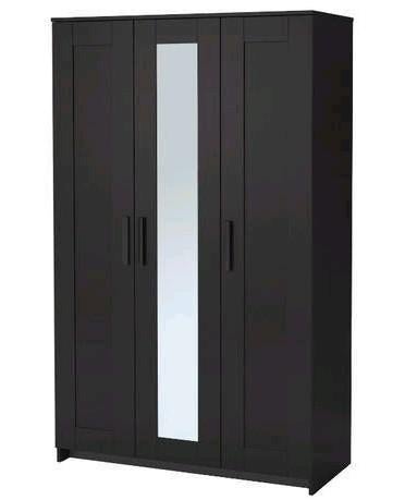 IKEA BRIMNES kledingkast met 3 deuren en spiegel, Ophalen, Met deur(en), 100 tot 150 cm, Modern, Functioneel