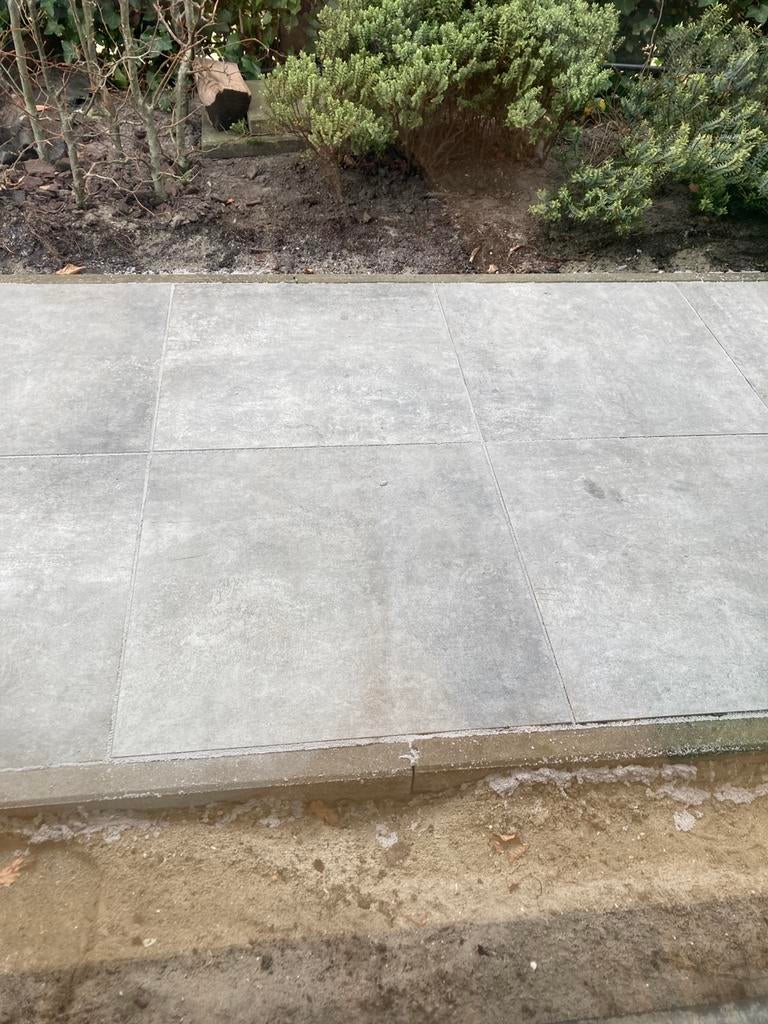 16m2 Geoceramica 60x60x4 mount blanca terrastegels, Ophalen of Verzenden, Gebruikt, Overige materialen