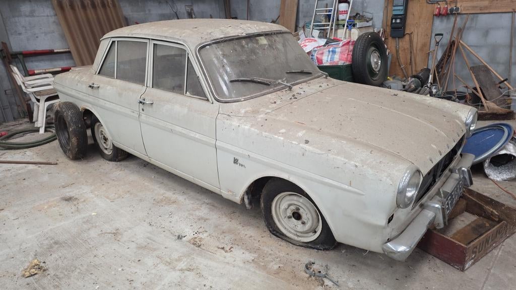 Ford Taunus 1.5 12M P4 1965 Wit, Auto's, 1498 cc, 4 cilinders, Wit, Origineel Nederlands