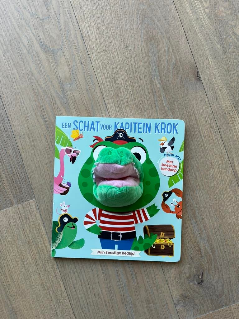 Kinder leesboek met handpop krokodil, Ophalen of Verzenden, Zo goed als nieuw