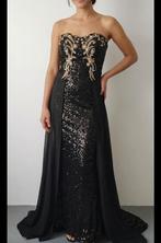 Zwarte galajurk M/L, Verzenden, Zo goed als nieuw, Zwart, Onder de knie