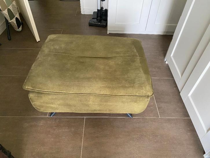 Groene microvezel Hoocker, Huis en Inrichting, Banken | Voetenbanken en Poefen, Zo goed als nieuw, 75 tot 100 cm, 50 tot 75 cm