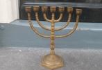Authentieke Menora / tafelkandelaar Joodse kandelaar 24 cm h, Ophalen of Verzenden, Koper of Brons