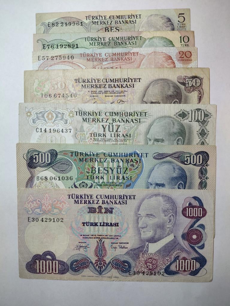 Turkije lira setje van 6e emissie, Ophalen of Verzenden, Overige landen