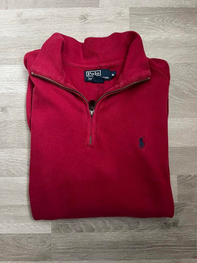Ralph Lauren zipper Rood Maat M, Verzenden, Zo goed als nieuw, Maat 48/50 (M), Rood