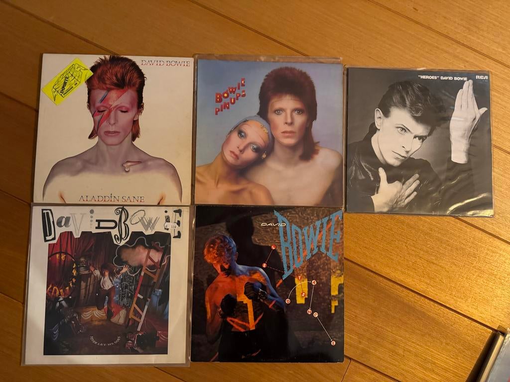 David Bowie Vinyl Collectie: Aladdin Sane, Pin Ups, Heroes, Cd's en Dvd's, Vinyl | Pop, Gebruikt, Originele persing, Ophalen of Verzenden