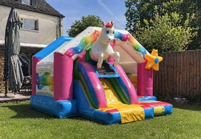 Unicorn Springkussen huren Breda | Incl opbouw, Ophalen of Verzenden, Nieuw, Fantasy