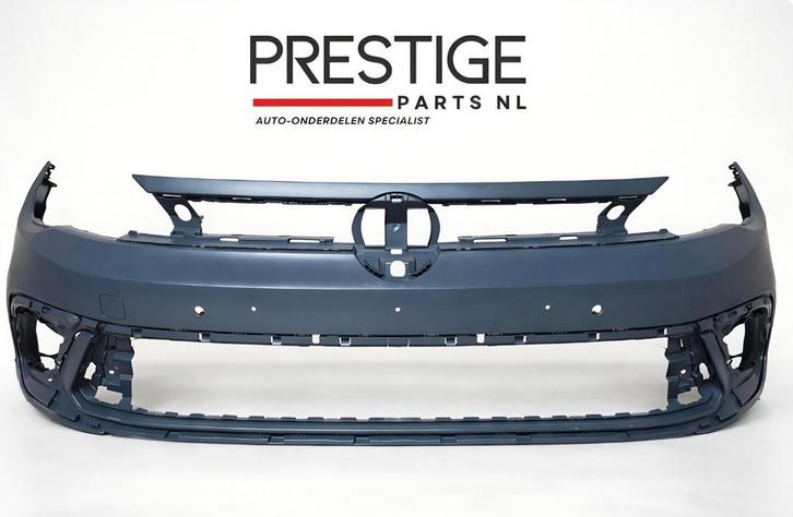 Voorbumper VW Polo 2G Facelift R-line PDC Bumper bj.2022-202, Auto-onderdelen, Carrosserie en Plaatwerk, Bumper, Voor, Gebruikt